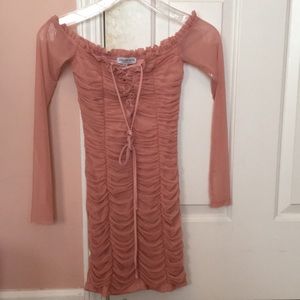 Mesh Off Shoulder Dress